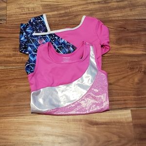 Danskin girls gymnastics leotards 2 pack size 6-6x